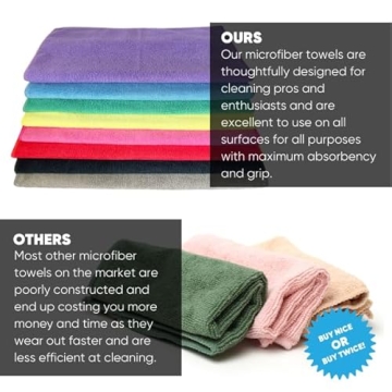 12" x 12" MW Pro Microfiber Cloths | 12 Pack | Premium Cleaning