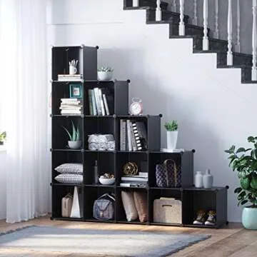 C&AHOME 16-Cube Storage Organizer - Versatile Modular Shelves for Home Organization