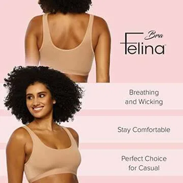 Felina Organic Cotton Bralette Super Soft Eco-Friendly