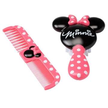 Disney Baby Minnie Hair Brush and Wide Tooth Comb Set