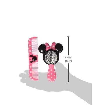 Disney Baby Minnie Hair Brush and Wide Tooth Comb Set