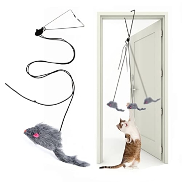 Kalimdor Interactive Cat Feather Toy - Hanging Teaser for Engaging Play