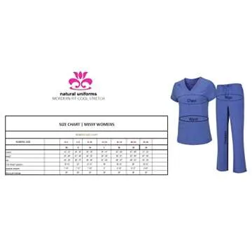 Natural Uniforms Women's Stretch Scrubs Set for Comfort