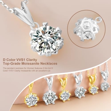 Elegant Moissanite Necklace - Perfect Gift for Her