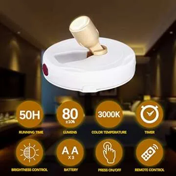 KANESIKI Battery Operated Spotlights for Art & Decor