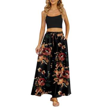 Yincro Women's Flowy Maxi Skirt - Stylish Summer Essential