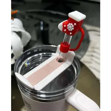 5-Pack Straw Covers Cap for Stanley Cup, Food-Grade Silicone Straw Toppers for 30&40 Oz Stanley Cups, Reusable Dust-Proof Straw Tips for 10mm (0.4in) Straws, Stanley Tumbler Accessories