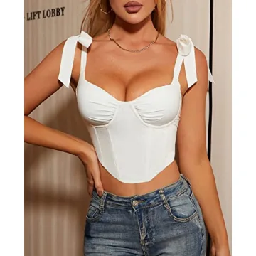 Vintage Party Corset Crop Top for Trendy Women