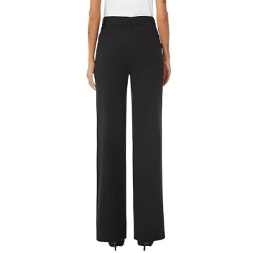 Stylish iChosy Women's High Waist Wide Leg Trousers