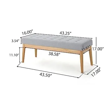 Versatile Christopher Knight Home Saxon Fabric Bench
