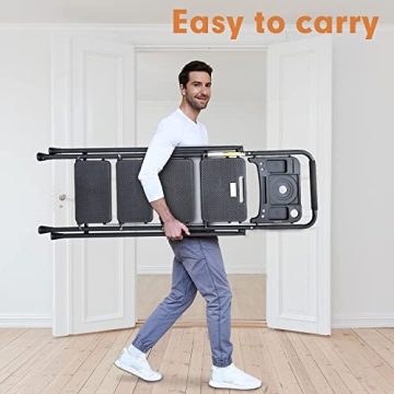 HBTower 4 Step Steel Ladder with Tool Tray Non-Slip Design