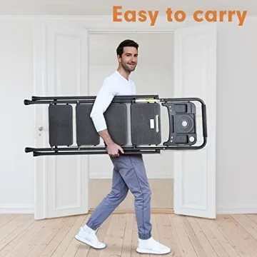 HBTower 4 Step Steel Ladder with Tool Tray Non-Slip Design