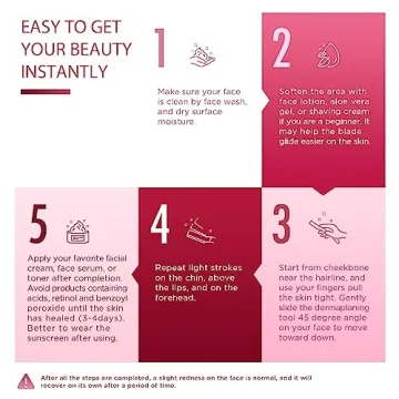 SINAHET Dermaplane Razor: 6 Count Facial Hair Removal