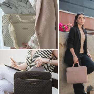 BAGSMART 15.6 inch Laptop Shoulder bag, Laptop Sleeve Compatible with MacBook Pro 16 Inch,15.6 inch ...