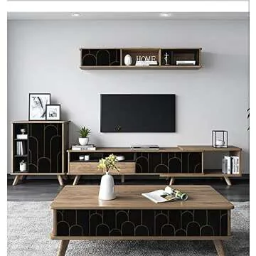 Modern Black and Gold Peel and Stick Wallpaper 17.3" x 118.7"