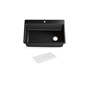 Kohler K-8437-1-CM1 Kennon 33 in. x 22 in. x 10-1/8 in. Neoroc top Mount Single-Bowl Kitchen Sink, M...