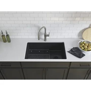 Kohler 33" Matte Black Neoroc Kitchen Sink for Modern Homes