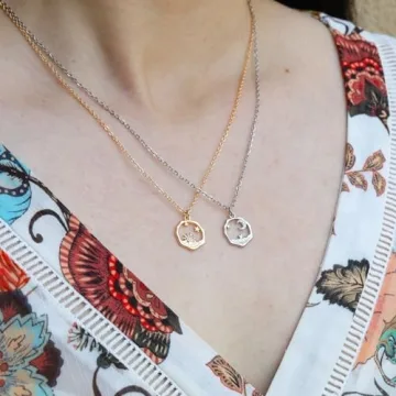 Baydurcan Sisters Gifts from Sister, Sister Necklace for 2 Christmas Gifts for Sister Sun and Moon Necklace (Sun moon)