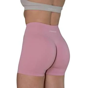 AUROLA Dream Collection Women Workout Shorts High Waist Gym Shorts, Scrunch Butt Seamless Athletic Shorts,Mauve Mist,M