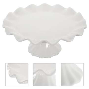 Zerodeko White Ceramic Cake Stand: Elegant Design for All Occasions