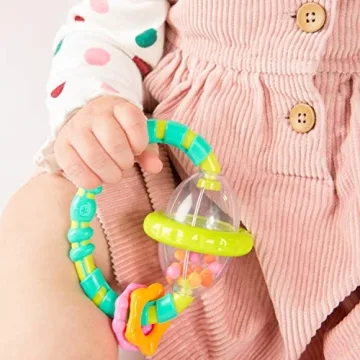 Bright Starts Grab & Spin Baby Rattle & Teether Toy