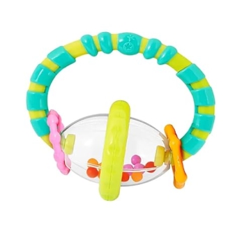 Bright Starts Grab & Spin Baby Rattle & Teether Toy
