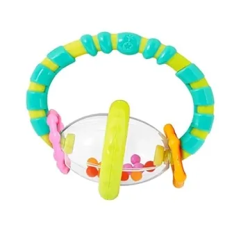 Bright Starts Grab & Spin Baby Rattle & Teether Toy