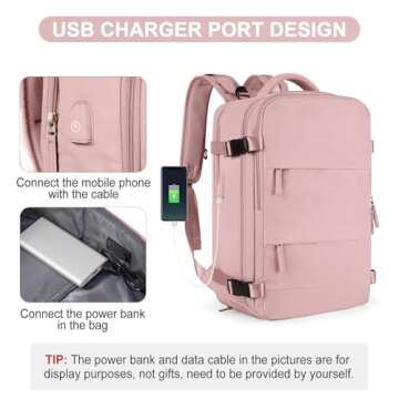 Coofay Personal Item Travel Backpack for Women