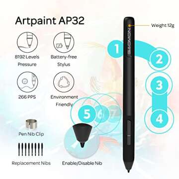 GAOMON S620 Drawing Tablet 6.5 x 4 Inch - Perfect for Digital Creatives