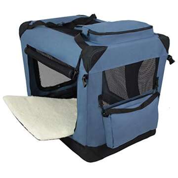 EliteField 3-Door Folding Soft Dog Crate with Accessories