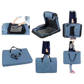 EliteField 3-Door Folding Soft Dog Crate with Accessories