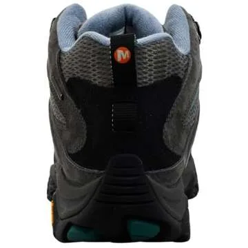 Merrell Women's Moab 3 MID WP Waterproof Hiking Shoe, Granite/Marine, 9.5 M