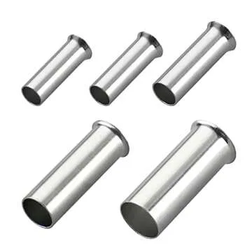 Baomain Ferrule Pin Cord End Terminal Kit 4, 6, 8,10,12 AWG Sizes Wire Copper Crimp Connector Non Insulated Pack of 450