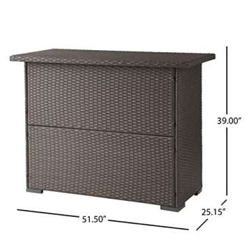 Stylish and Durable Christopher Knight Trinidad Outdoor Bar Table