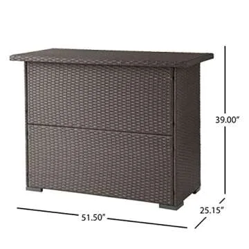 Stylish and Durable Christopher Knight Trinidad Outdoor Bar Table