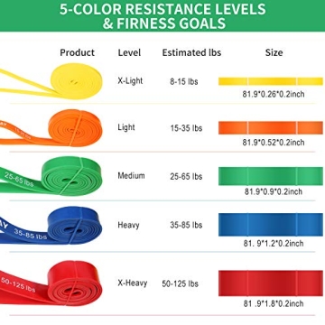 WIKDAY Resistance Bands for Home Gym and Therapy