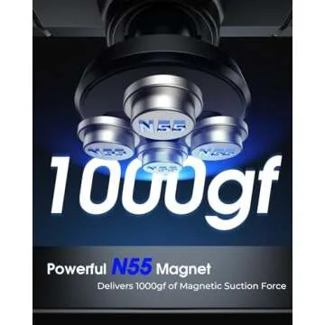 NIYEVN Gym Magnetic Phone Holder, 360° Rotatable Magnet Phone Holder for Gym Workout-Record, [N55 Super Magnet] Magnetic Cell Phone Holder for All 4-7 Inch Smartphones, Great Gym Accessory