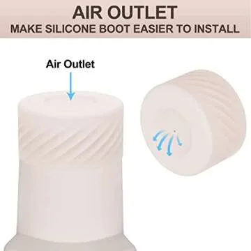 Affute Protective Silicone Boot for Stanley Quencher H2.0 40 oz & IceFlow Flip 20 oz 30 oz and hydroflask 12-24 oz, Anti-Slip Bottle Bottom Sleeve Cover (Rose Quartz)