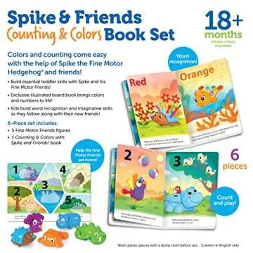 Spike and Friends Counting & Colors Educational Book Set