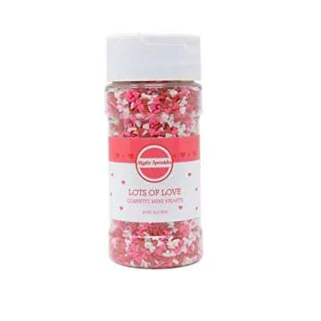 Mystic Sprinkles Valentine's Day Sprinkle Mixes (Lots of Love Mini Hearts 2.6oz)