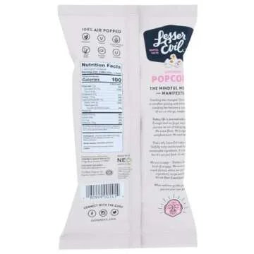 Lesser Evil Popcorn - Organic - Himalayan Pink - .88 oz - case of 18