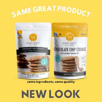 Good Dee's Chocolate Chip Cookie Mix | Keto Baking Mix | Dairy-Free, Soy-Free, IMO-Free, Low Carb Cookie Mix | Diabetic, Atkins & WW Friendly (1g Net Carbs, 12 Servings)