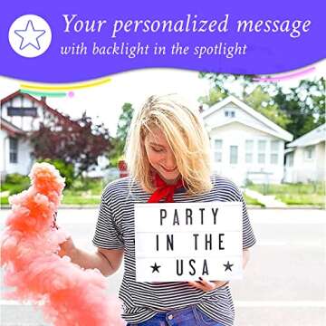 My Cinema Lightbox - Cinema Light Box, 30x23cm - Light Box with 100 Letters and Numbers - Personalised Light Box Sign, DIY Light Box Signs