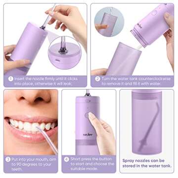 Portable Cordless Water Flosser with 3 Modes