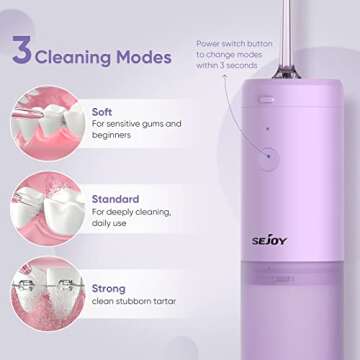 Portable Cordless Water Flosser with 3 Modes