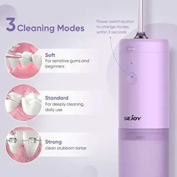 Portable Cordless Water Flosser with 3 Modes