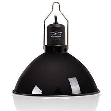 REPTI ZOO 8.5 Inch Reptile Lamp Fixture with Optical Reflection Design