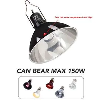 REPTI ZOO 8.5 Inch Reptile Lamp Fixture for Terrariums