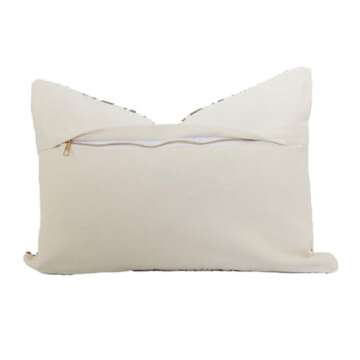 Cozy Prairie Linens Co. Floral Pillow Cover, Cotton, Zipper Back, Brown and Off White Boho Modern De...