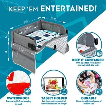 Kenley Kids Travel Tray for Fun Travel Adventures